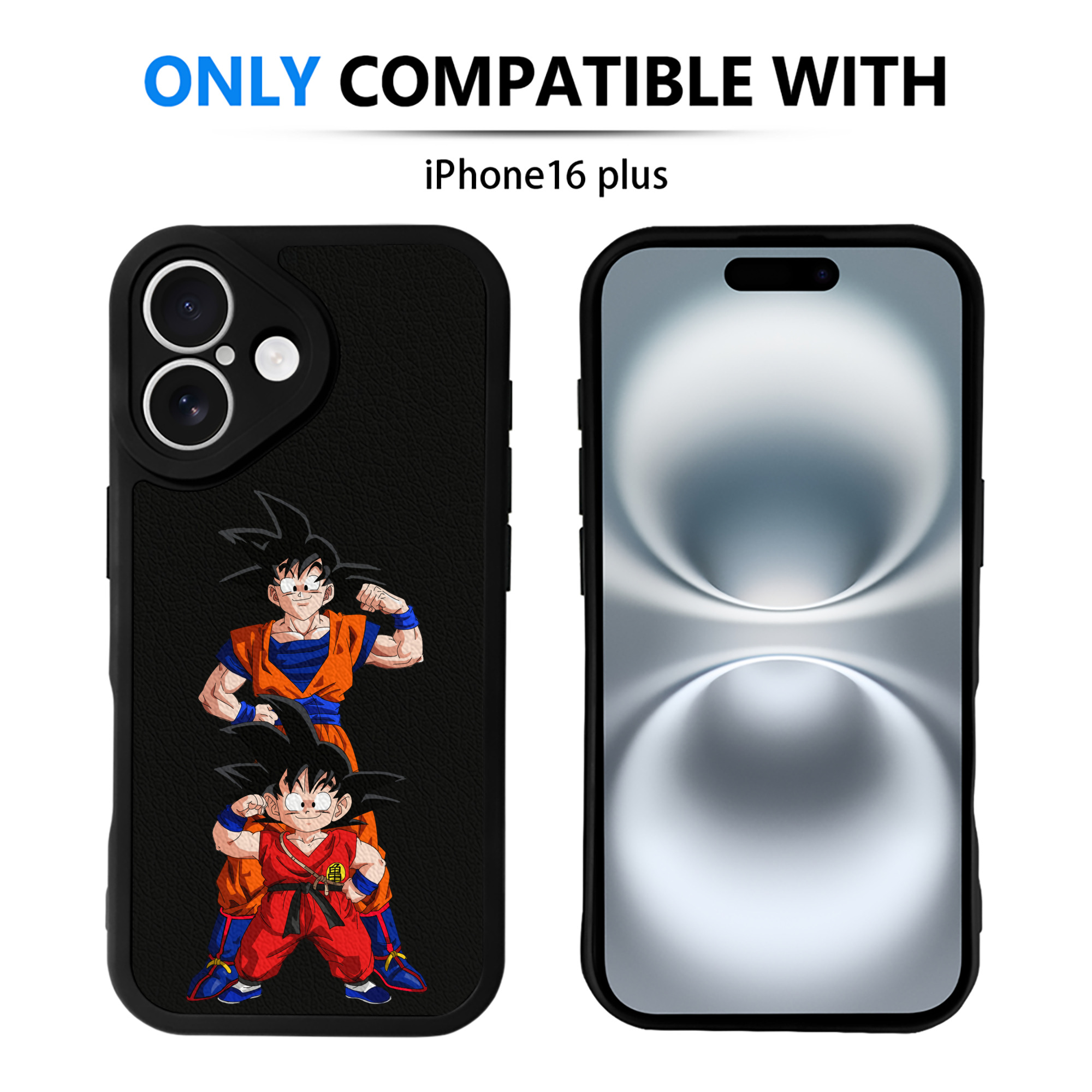 （画像用） ドラゴンボール 孫悟空（そん ごくう）Son Goku カカロット DRAGON BALL Kakarotto 【iPhone 16シリーズ対応】シリコンスマホケース（レザー調） 材質：シリコン